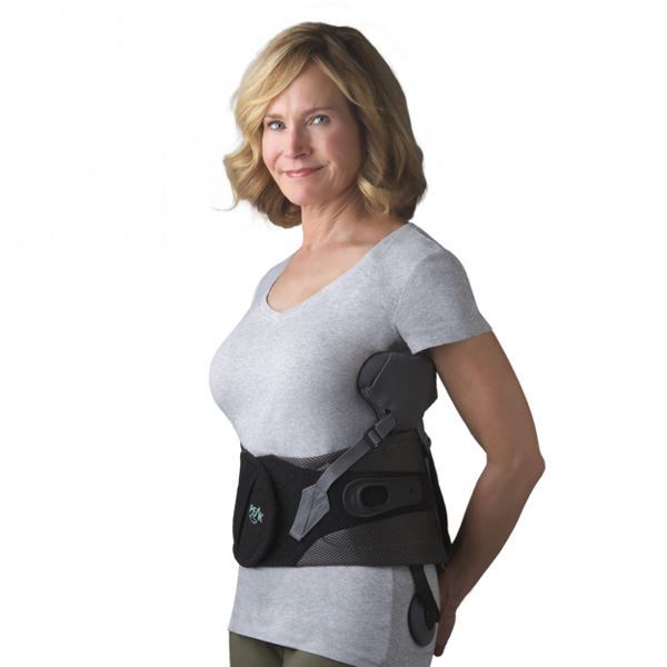 Aspen Peak Scoliosis Brace – worn by a person for posture correction