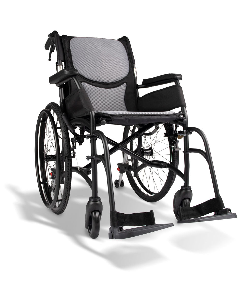 Wheelchair - Hero Medical Premium Comfy Lite Self-Propelled Matte Black 135kg SWL