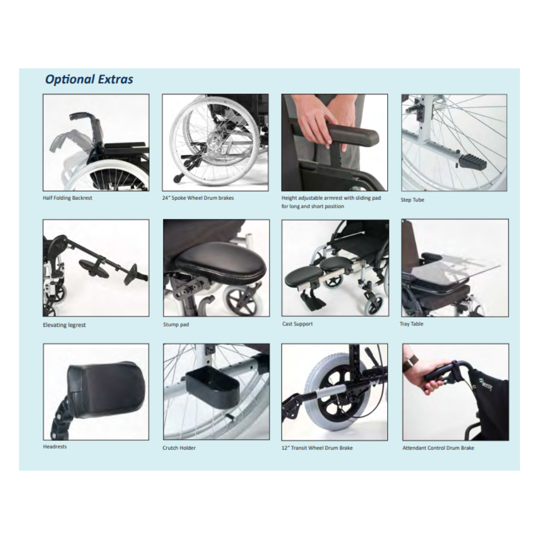 Breezy Basix Wheelchair options