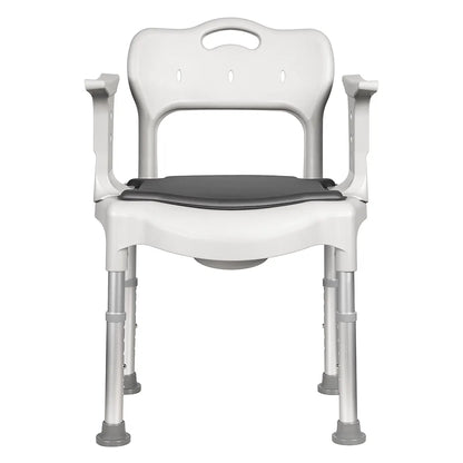 3-in-1 Adjustable Commode Shower Chair – Bedside & Over Toilet Aid