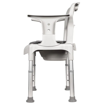 3-in-1 Adjustable Commode Shower Chair – Bedside & Over Toilet Aid