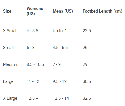 Moon Boot Oapl Size Chart