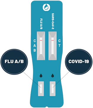 Combo self test SARS - CoV2 & Flu A/B Antigen Test Kit - 2pack - Bettacare Mobility